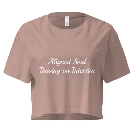 Virgo "Aligned Soul, Thriving on Intention" Crop Top